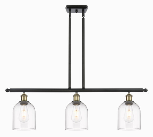 Ballston Three Light Island Pendant in Black Antique Brass (405|5163IBABG5586CL)