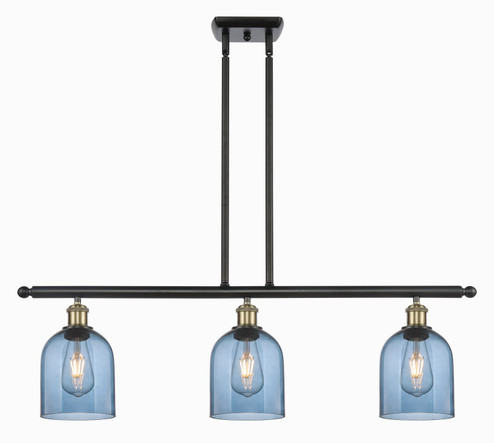 Ballston Three Light Island Pendant in Black Antique Brass (405|5163IBABG5586BL)