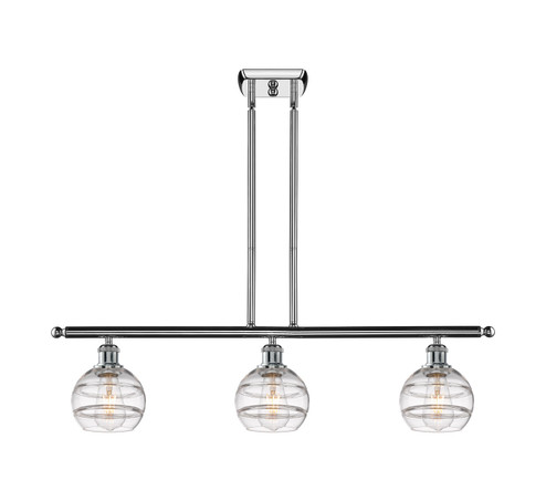Ballston Three Light Island Pendant in Black Antique Brass (405|5163IBABG5566CL)
