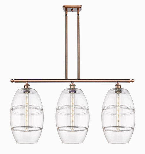 Ballston Three Light Island Pendant in Antique Copper (405|5163IACG55710CL)