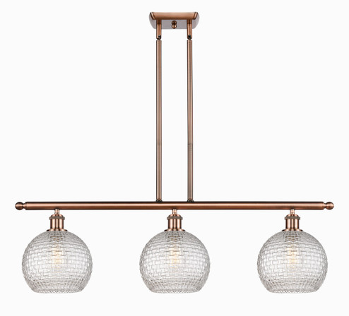 Ballston Three Light Island Pendant in Antique Copper (405|5163IACG122C8CL)