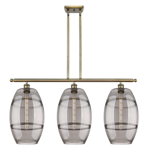 Ballston Three Light Island Pendant in Antique Brass (405|5163IABG55710SM)