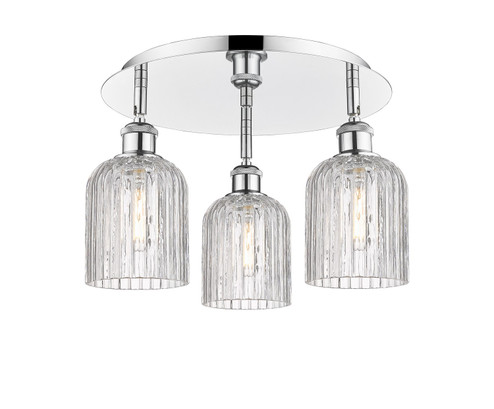 Ballston Three Light Semi-Flush Mount in Polished Chrome (405|5163CPCG5595CL)