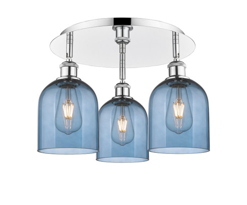 Ballston Three Light Semi-Flush Mount in Polished Chrome (405|5163CPCG5586BL)