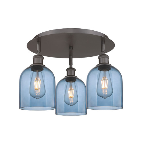 Downtown Urban Three Light Flush Mount in Oil Rubbed Bronze (405|5163COBG5586BL)