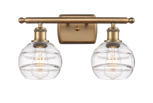 Ballston Two Light Bath Vanity in Brushed Brass (405|5162WBBG5566CL)
