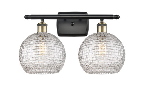 Ballston Two Light Bath Vanity in Black Antique Brass (405|5162WBABG122C8CL)