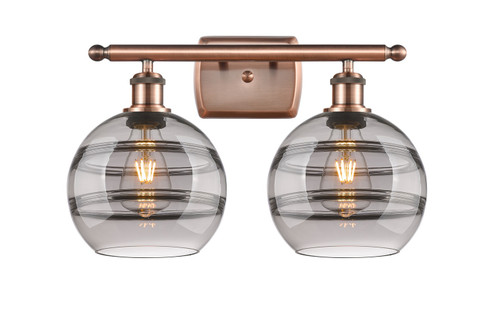 Ballston Two Light Bath Vanity in Antique Copper (405|5162WACG5568SM)