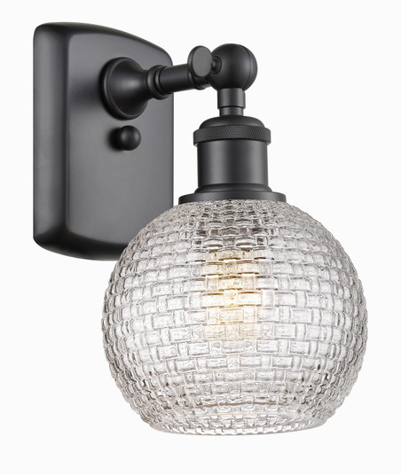 Ballston One Light Wall Sconce in Matte Black (405|5161WBKG122C6CL) Ballston One Light Wall Sconce in Matte Black (405|5161WBKG122C6CL)
