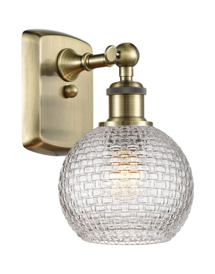Ballston One Light Wall Sconce in Antique Brass (405|5161WABG122C6CL)