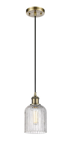 Ballston One Light Mini Pendant in Antique Brass (405|5161PABG5595CL)