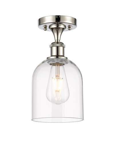 Ballston One Light Semi-Flush Mount in Polished Nickel (405|5161CPNG5586CL)