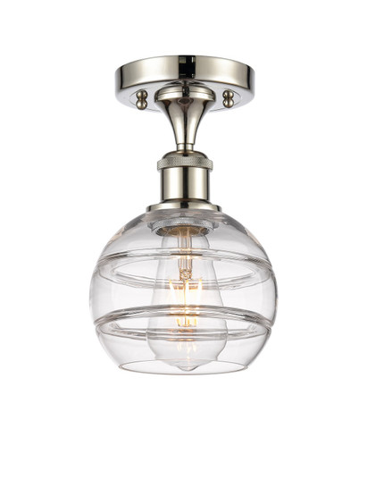 Ballston One Light Semi-Flush Mount in Polished Nickel (405|5161CPNG5566CL)