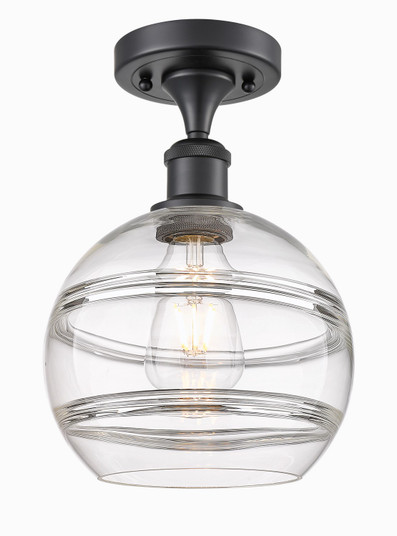 Ballston One Light Semi-Flush Mount in Matte Black (405|5161CBKG5568CL)