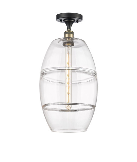 Ballston One Light Semi-Flush Mount in Black Antique Brass (405|5161CBABG55710CL)