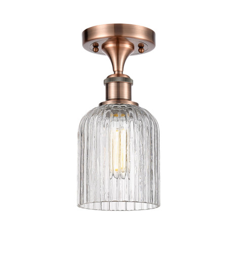 Ballston One Light Semi-Flush Mount in Antique Copper (405|5161CACG5595CL)