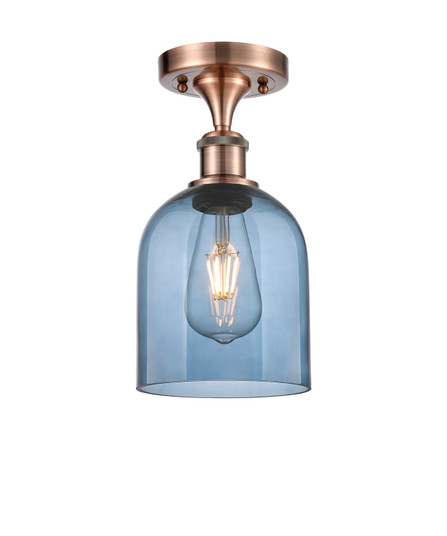 Ballston One Light Semi-Flush Mount in Antique Copper (405|5161CACG5586BL)