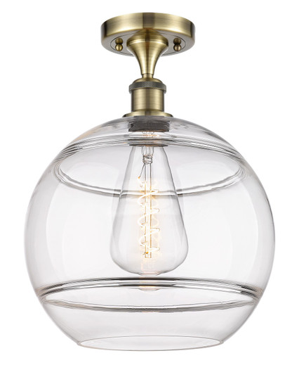 Ballston One Light Semi-Flush Mount in Antique Brass (405|5161CABG55612CL)