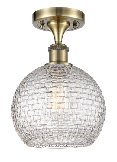 Ballston One Light Semi-Flush Mount in Antique Brass (405|5161CABG122C8CL)
