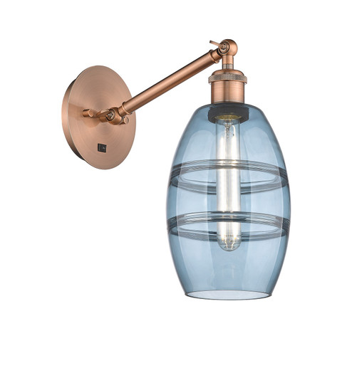Ballston LED Wall Sconce in Antique Copper (405|3171WACG5576BL)