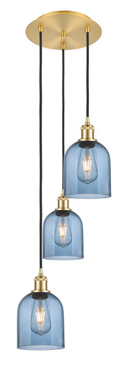Ballston Three Light Pendant in Satin Gold (405|113B3PSGG5586BL)
