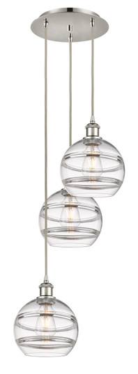 Ballston Three Light Pendant in Polished Nickel (405|113B3PPNG5568CL)