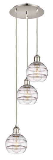 Ballston Three Light Pendant in Polished Nickel (405|113B3PPNG5566CL)