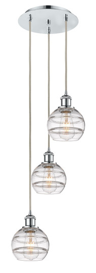 Ballston Three Light Pendant in Polished Chrome (405|113B3PPCG5566CL)