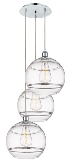Ballston Three Light Pendant in Polished Chrome (405|113B3PPCG55612CL)