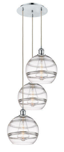 Ballston Three Light Pendant in Polished Chrome (405|113B3PPCG55610CL)