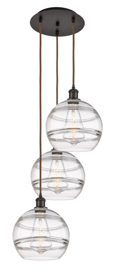 Ballston Three Light Pendant in Oil Rubbed Bronze (405|113B3POBG55610CL)
