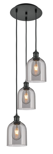 Ballston Three Light Pendant in Matte Black (405|113B3PBKG5586SM)