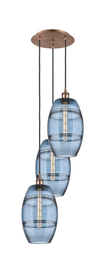 Ballston Three Light Pendant in Antique Copper (405|113B3PACG5578BL)