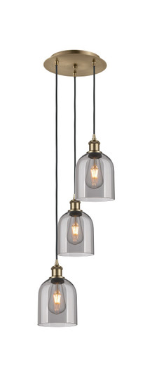 Ballston Three Light Pendant in Antique Brass (405|113B3PABG5586SM)