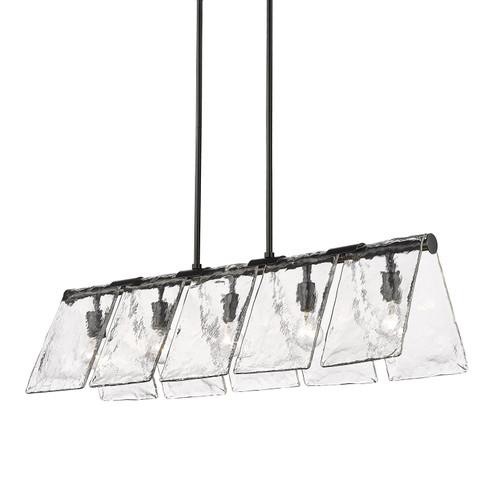 Serenity Five Light Linear Pendant in Matte Black (62|6072LPBLKHWG)