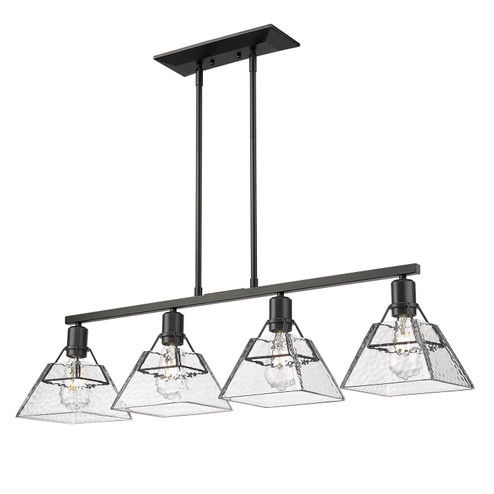 Kepler Four Light Linear Pendant in Matte Black (62|3308LPBLKWTG)