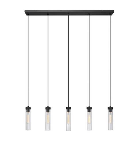 Beau Five Light Linear Chandelier in Matte Black (224|740P5LMB)