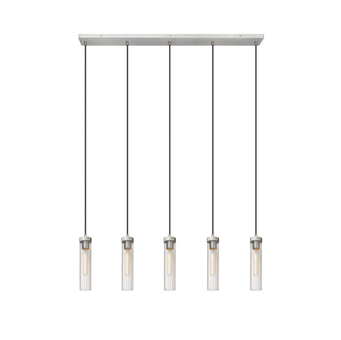 Beau Five Light Linear Chandelier in Brushed Nickel (224|740P5LBN)