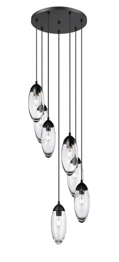 Arden Seven Light Chandelier in Matte Black (224|651P7RMB)