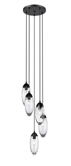 Arden Five Light Chandelier in Matte Black (224|651P5RMB)
