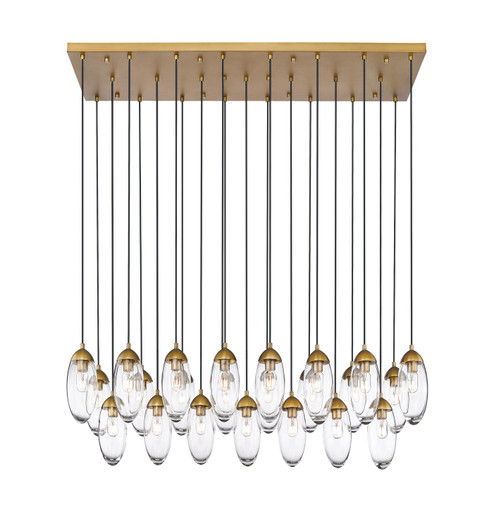 Arden 23 Light Linear Chandelier in Rubbed Brass (224|651P23LRB)