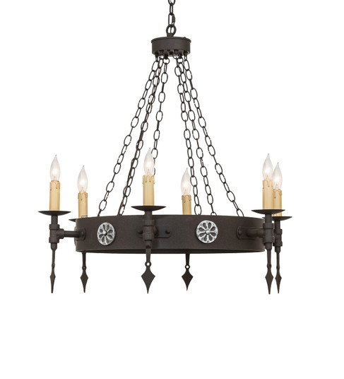 Warwick Six Light Chandelier in Dark Roast (57|267502)