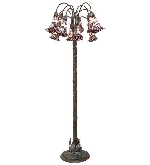 Stained Glass Pond Lily 12 Light Floor Lamp in Bronze (57|262127)