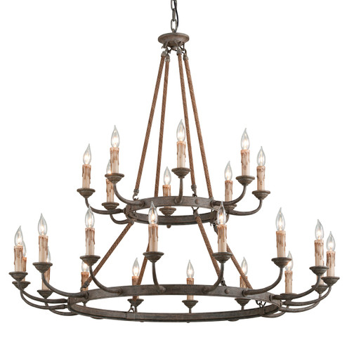 Cyrano 24 Light Chandelier in Earthen Bronze (67|F6118EB)