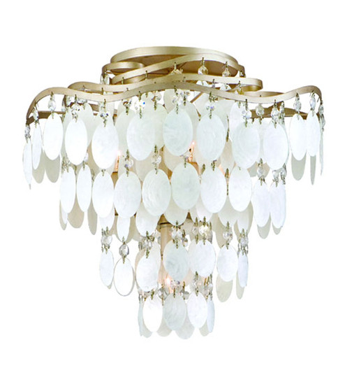Dolce Four Light Semi Flush Mount in Champagne Leaf (68|10934CPL)