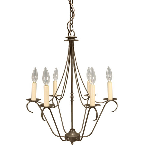 Chandelier Six Light Hanging Lantern in Dark Antique Brass (196|929DABLT6)