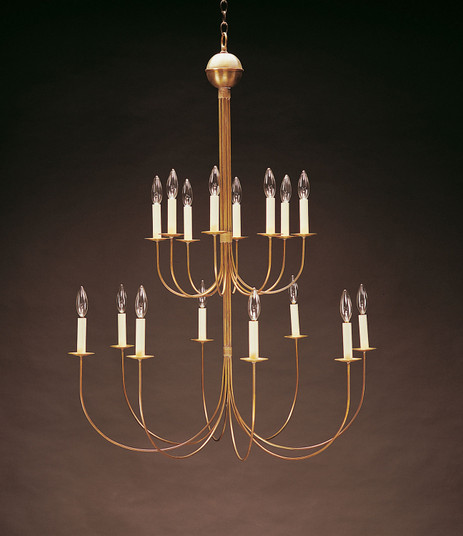 Chandelier 16 Light Hanging Fixture in Antique Brass (196|916ABLT16)