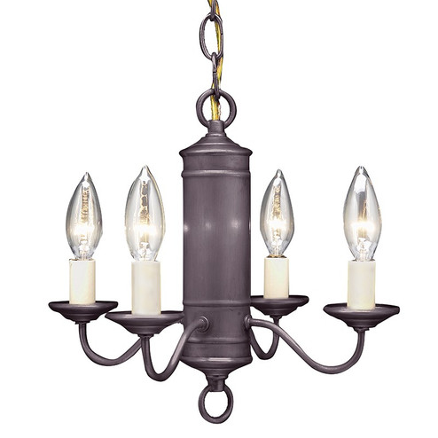 Chandelier Four Light Hanging Lantern in Dark Brass (196|911SDBLT4)