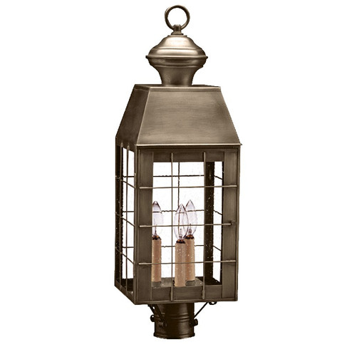 Woodcliffe Three Light Post Mount in Dark Antique Brass (196|8353DABLT3SMG)