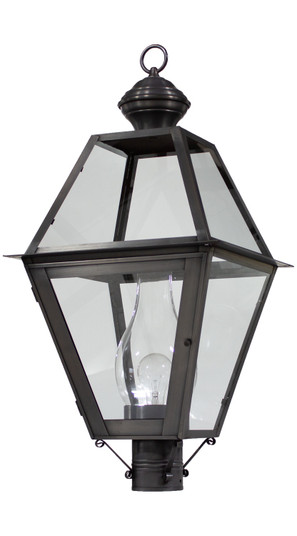 Boston One Light Post Mount in Dark Brass (196|1073DBCIMCLR)